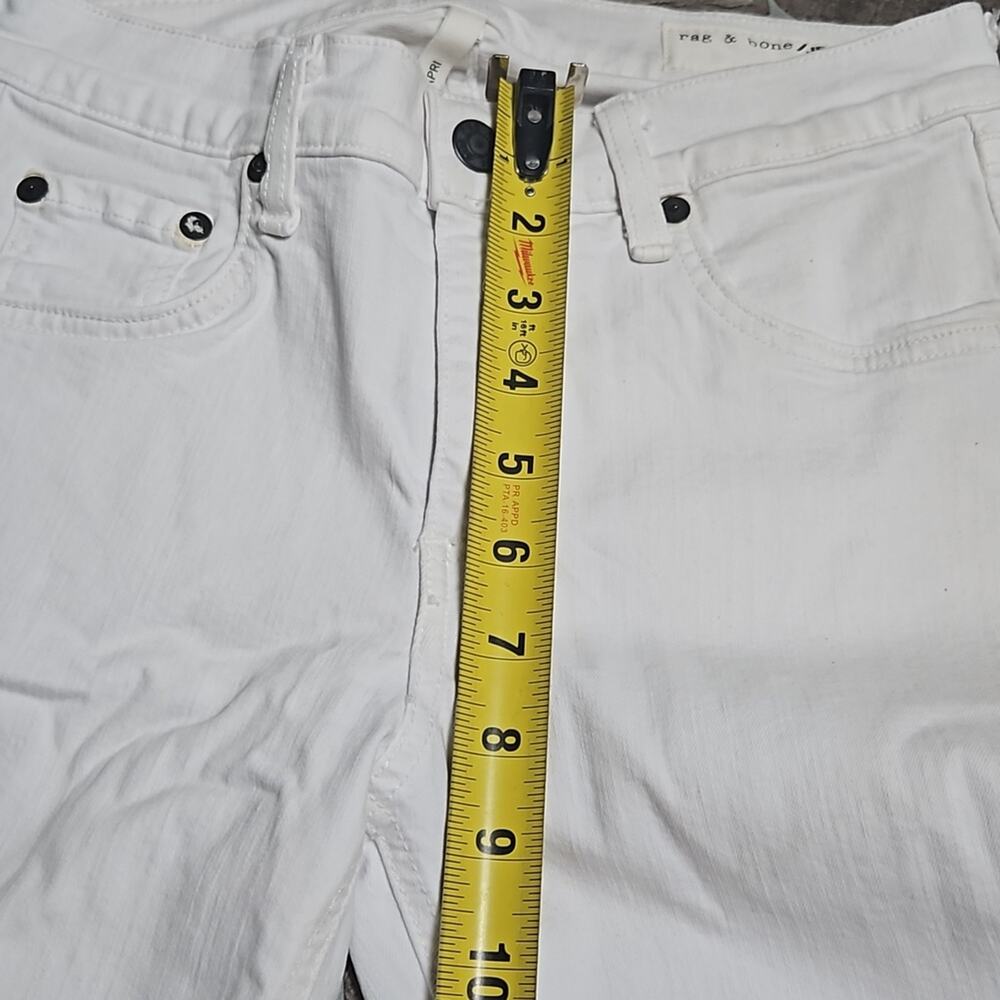NWT Rag & Bone Skinny Capri Frayed Hem Jean Sz 26 in White - Picture 8 of 15
